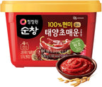 Gochujang – Korean Red Chili Paste [ Hot | 1.1 lb (500g) ] – Gluten-Free/ 0 Fat/ 0 Cholesterol / (40 Calories/Serving) | Spicy & Sweet Savory Fermented Sauce | Great for Bibimbap, Marinades, Stews & BBQ - O’food