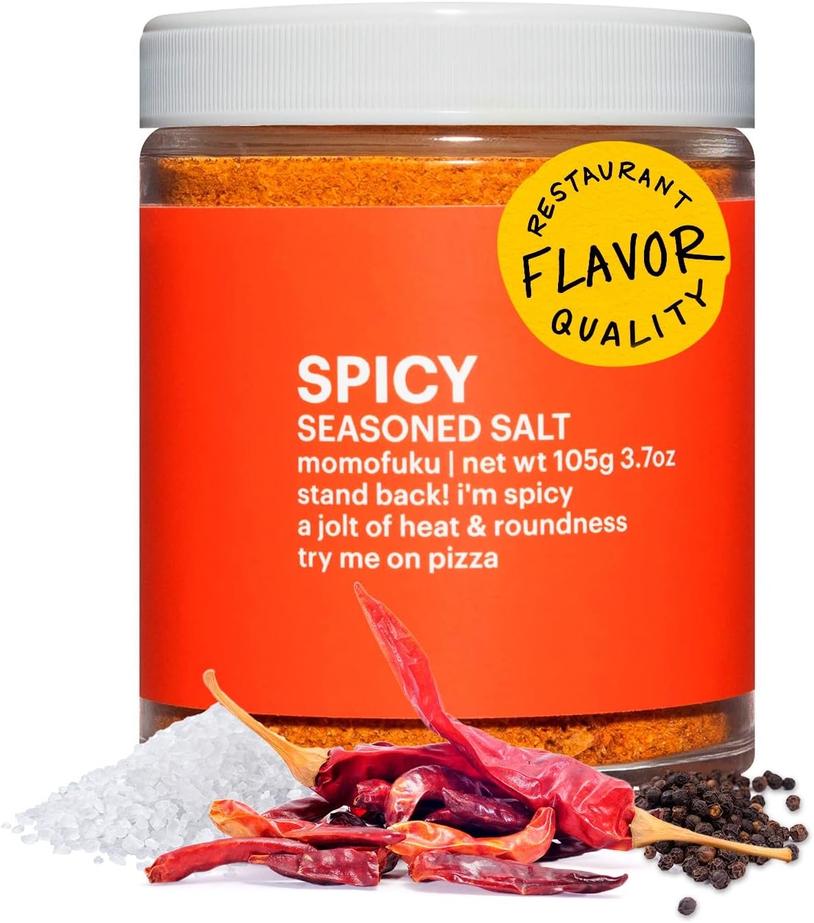 Momofuku Spicy Seasoned Salt by David Chang, (3.7 Ounces), Umami Seasoning for Spice & Pizza, Chef Made for Cooking, Extra Umami Boost