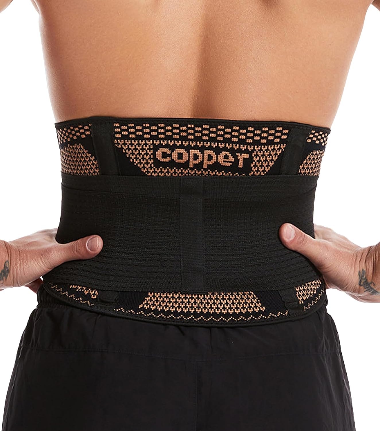 Breathable Lower Back Brace with 4 Stays, Plus Size Lumbar Support Belt for Back Pain Relief with Removable Compression Straps, Back Braces for Herniated Disc, Sciatica,Heavy Lifting