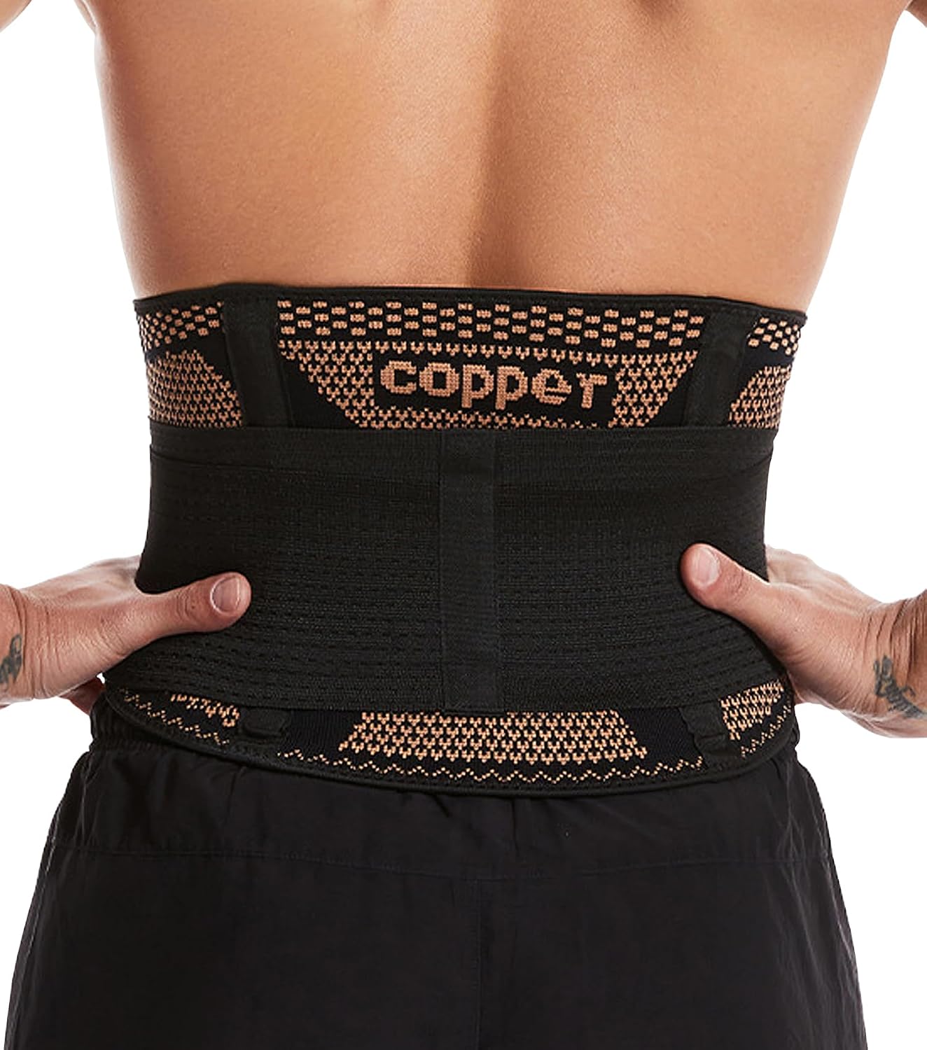 Back Brace for Men Lower Back with 4 Stays, Lumbar Support Belt for Back Pain Relief with Removable Compression Straps, Back Braces for Herniated Disc, Sciatica, Heavy Lifting