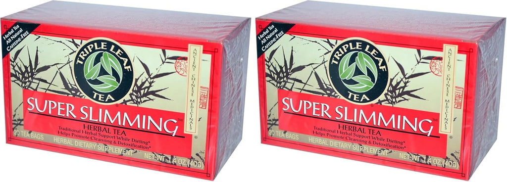 Super Slimming Tea By Triple Leaf Tea - 20 Bags (Pack of 2)
