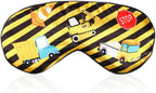 Construction Sleep Mask, Adjustable Eye Mask for Sleeping Soft and Comfortable Sleep Mask for Kids Boys Girls Men Women Architectural Design Blackout Eye Shade Cover for Travel and Night Sleep