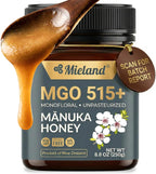 100% Certified Pure New Zealand Manuka Honey MGO 515+ | Raw Unpasteurized Natural Honey | Fully Traceable, Non-GMO, Glyphosate Free, Lab Tested (250g)