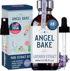 Angel Bake Pure Bulgarian Lavender Extract for Baking and Mixology, 200 Servings Culinary Aromatics with Spritzer and Dropper, Keto Friendly, Vegan, Gluten Free, 2 Oz