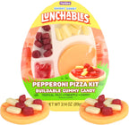 Frankford Pepperoni Pizza Gummy Lunchable Kit, Candy that Looks Like Food, Easter Basket Stuffers, 3.14 Ounces