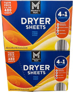 Dryer Sheets, Fresh Clean Scent, Twin Pack, 480 Sheets Total, 4-in-1 Reduces Wrinkles, Fights Static, Softens, Freshens