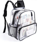Crosstime Clear Backpack for Stadium Events 12x6x12, Stadium Approved Transparent Bag with Reinforced Straps for Sports, Games, Concerts, Festivals