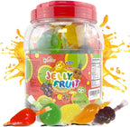 Apexy Jelly Fruit Candy – Assorted Fruit Flavors, Halloween Treat Juicy Chewy Gel Snacks, Kids & Adults Party Favors, Fun Treats for Goodie Bags & Events 46.9oz (1330g)
