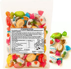 Happy Mix Assorted Loose Candies in Hard, Filled, Toffee, Cream, Fruit-Flavored, Fizzy Tastes and Sizes, Made in Italy 200 Gr