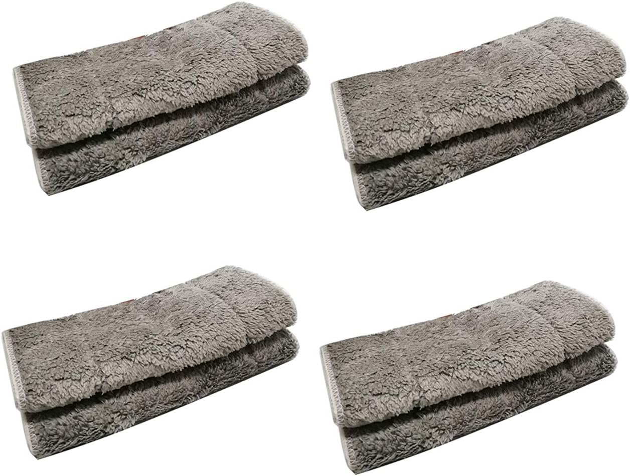EZ SPARES Microfiber Mop Cloths,Replacement for Hardwood Floor Mop,Washable Wet/Dry Pads,for Home and Office Wet or Dry Floor Tile Cleaning(4 Pads)