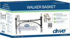 Drive Medical 10200B Walker Basket, Basket for Folding Walker with Cup Holder, White