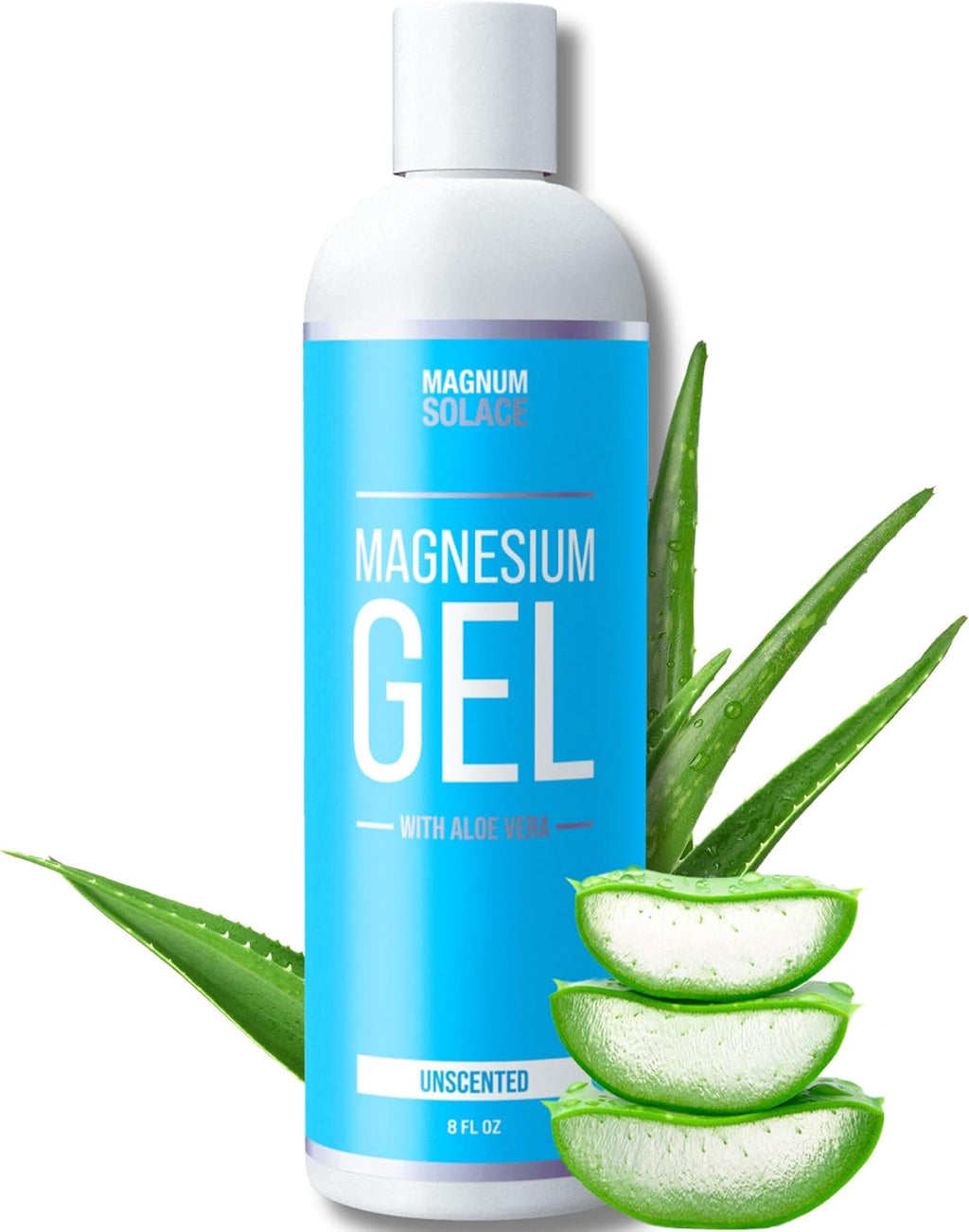 Magnesium Gel Topical for Muscles - Body Massage Gel with Pure Magnesium Chloride and Aloe Vera (Unscented)