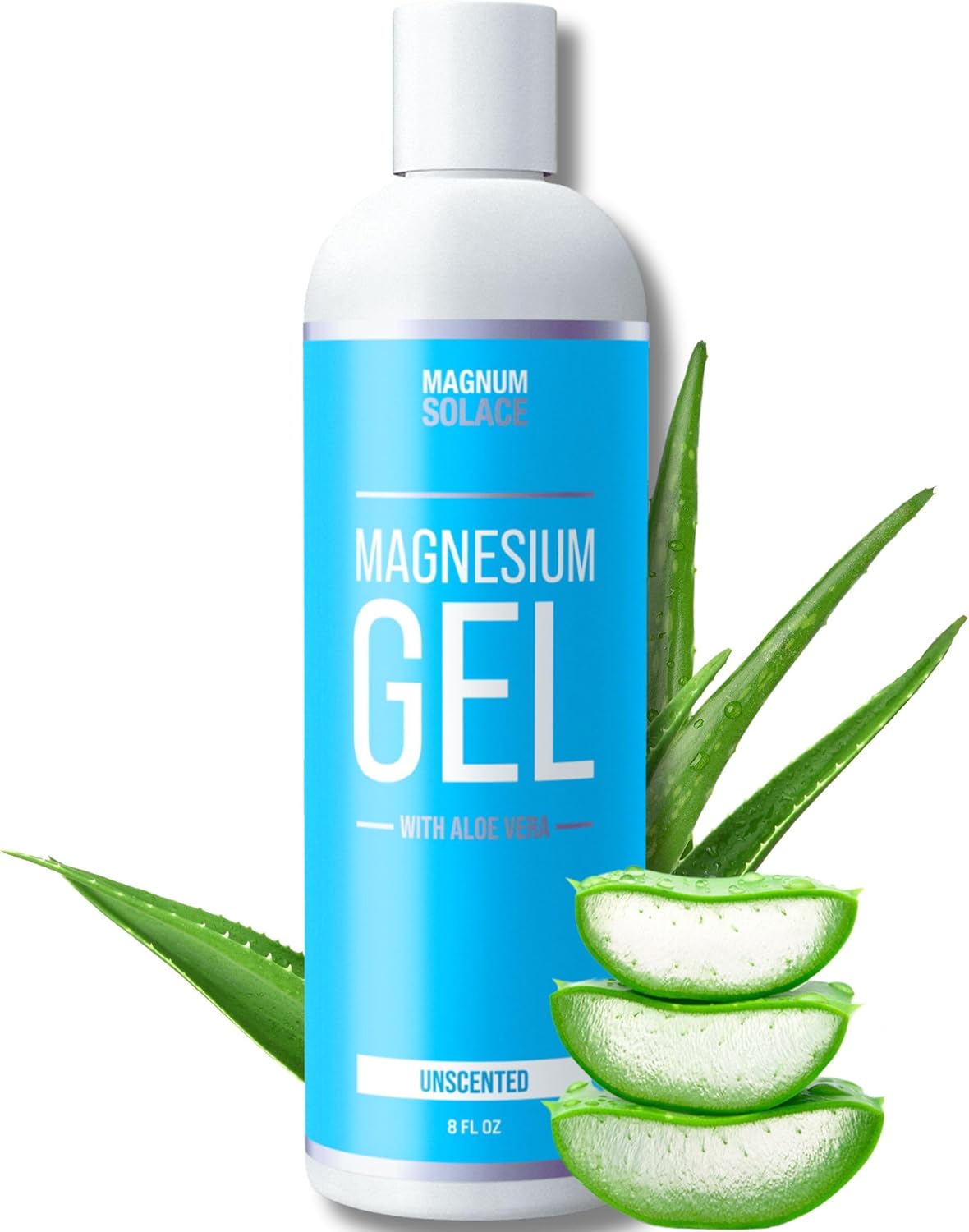 Magnesium Gel Topical for Muscles - Body Massage Gel with Pure Magnesium Chloride and Aloe Vera (Unscented)