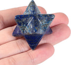 Natural Lapis Lazuli Merkaba Crystal Protection Sacred Meditation Energy Generator Healing Chakra Six-Pointed Star 1 Inch