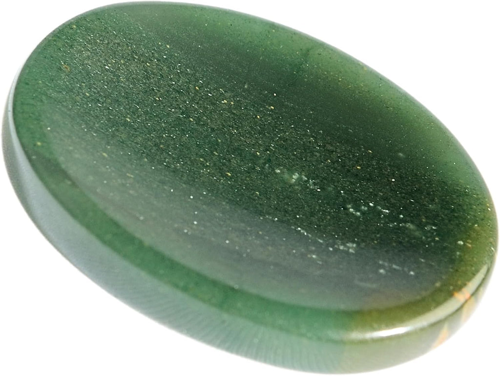 Anaya Agate Green Jade Worry Stone – Certified Crystal Thumb Stone for Anxiety & Stress Relief – Healing Crystal for Meditation, Reiki, Positive Energy & Christmas Gift for Men and Women