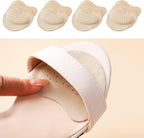 4 PCS Forefoot High Heel Cushions for Sandals Invisible feet Pads Soft Leather Non-Slip feet Cushion Thickness 6mm