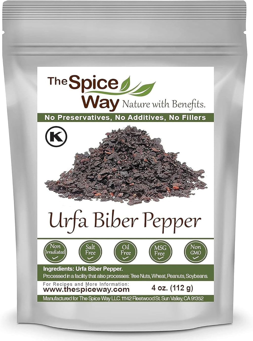 The Spice Way Urfa Biber - (4 oz) a unique black chili pepper flakes (Isot)