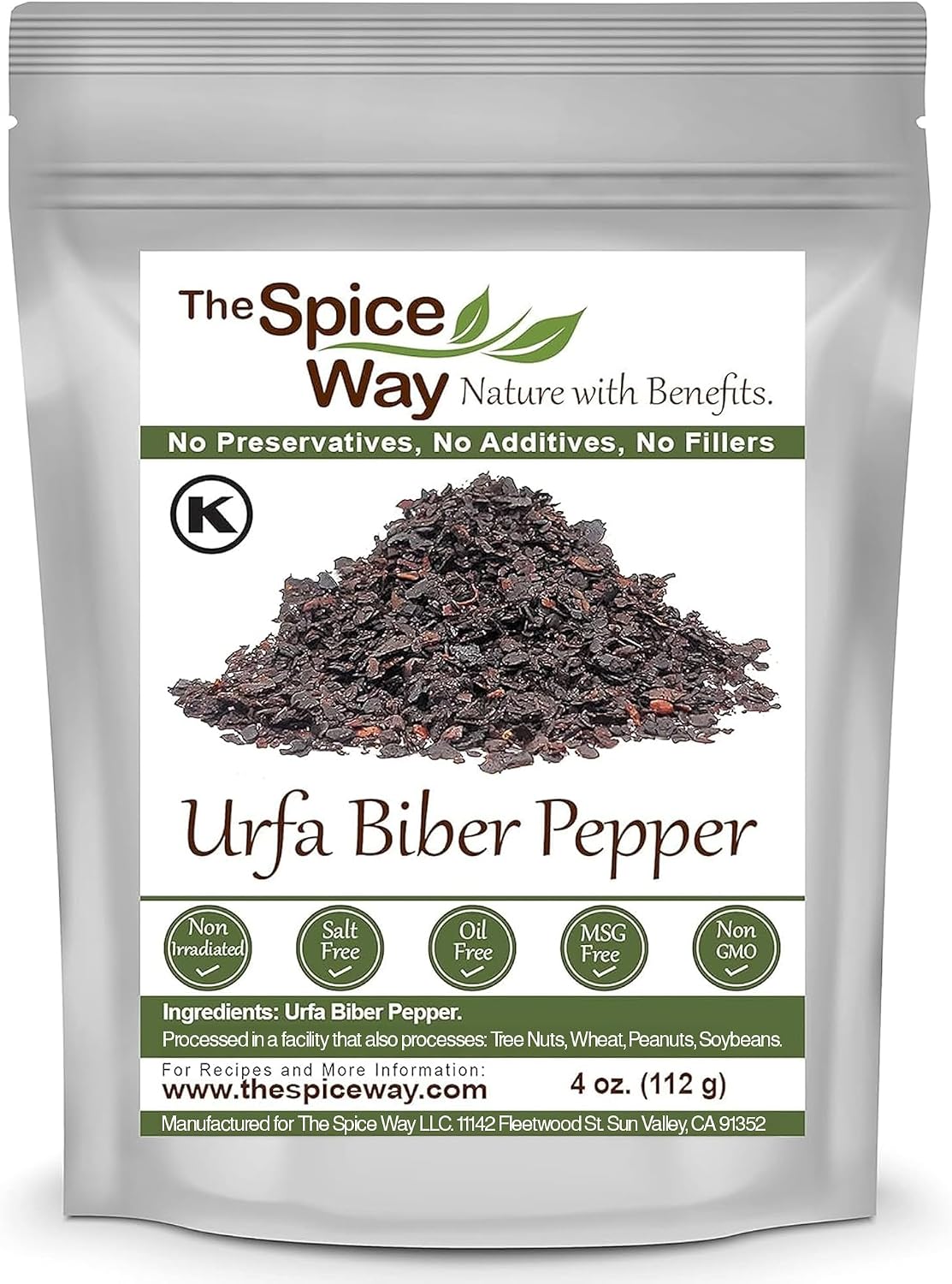 The Spice Way Urfa Biber - (4 oz) a unique black chili pepper flakes (Isot)