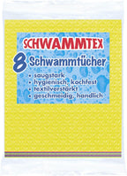 Spontex Sponge Cloth Value Pack of 8, Extremely Absorbent and Durable, Made of Viscose, Biodegradable (1 x 8 Pieces)