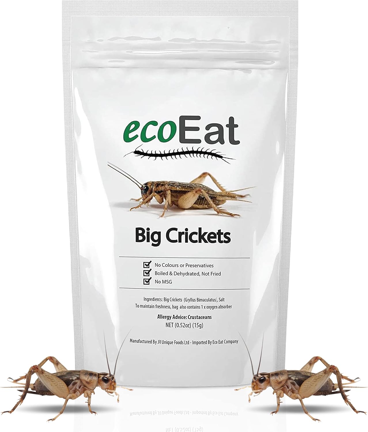 Edible Insects Big Black Crickets to Eat – Edible Bugs Edible Dehydrated Crickets - Snack Food Gifts (15g)
