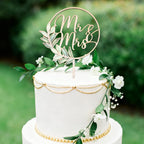 Mr and Mrs Cake Topper Wedding Cake Toppers Gold Wooden Gold Bride and Groom Sign for Wedding Engagement Bridal Anniversary