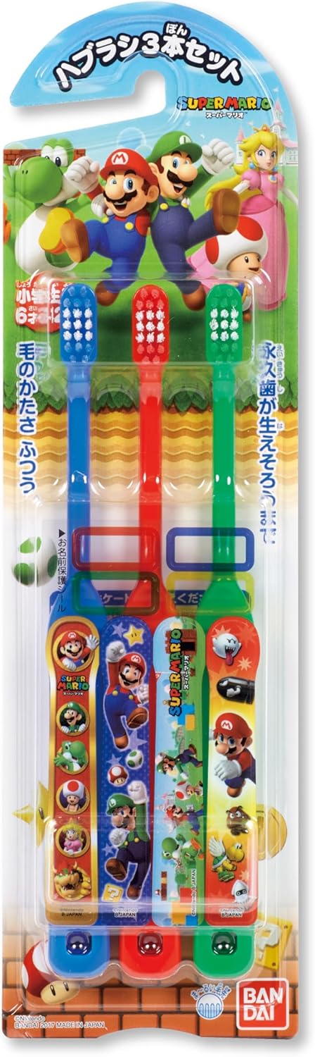 Children's toothbrush Super Mario 3-piece set