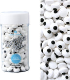 Sweets Indeed Bulk Candy Eyeballs, 200 Edible Eyes, Christmas Sprinkles, Perfect for Cake Decorations, Baking, Ice Cream, Cookies, Cupcake Topper, 2.92 ounces
