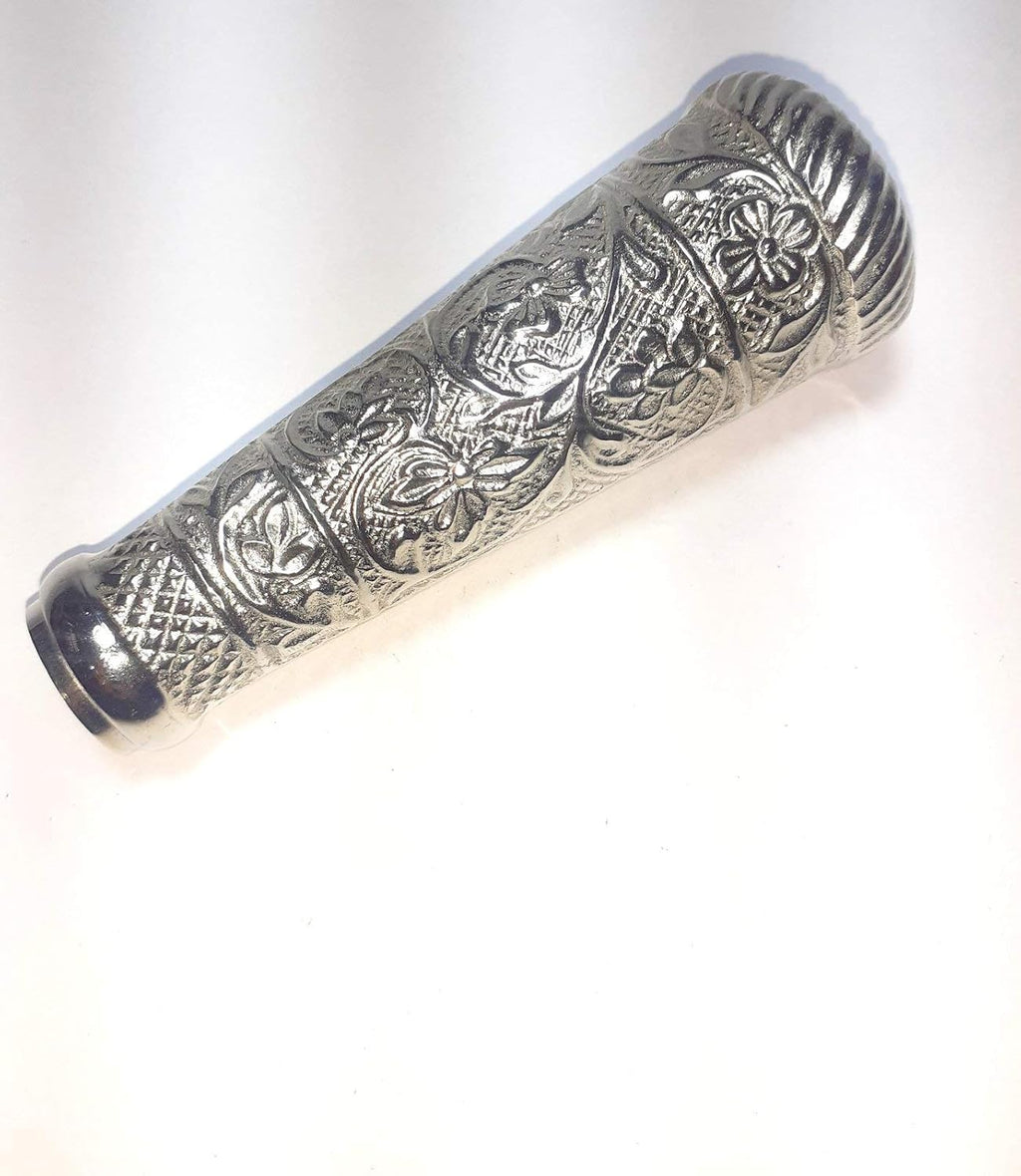 New Silver Stylist Solid Brass Handle Vintage-Brass Silver Cane Wooden Walking Stick Handle