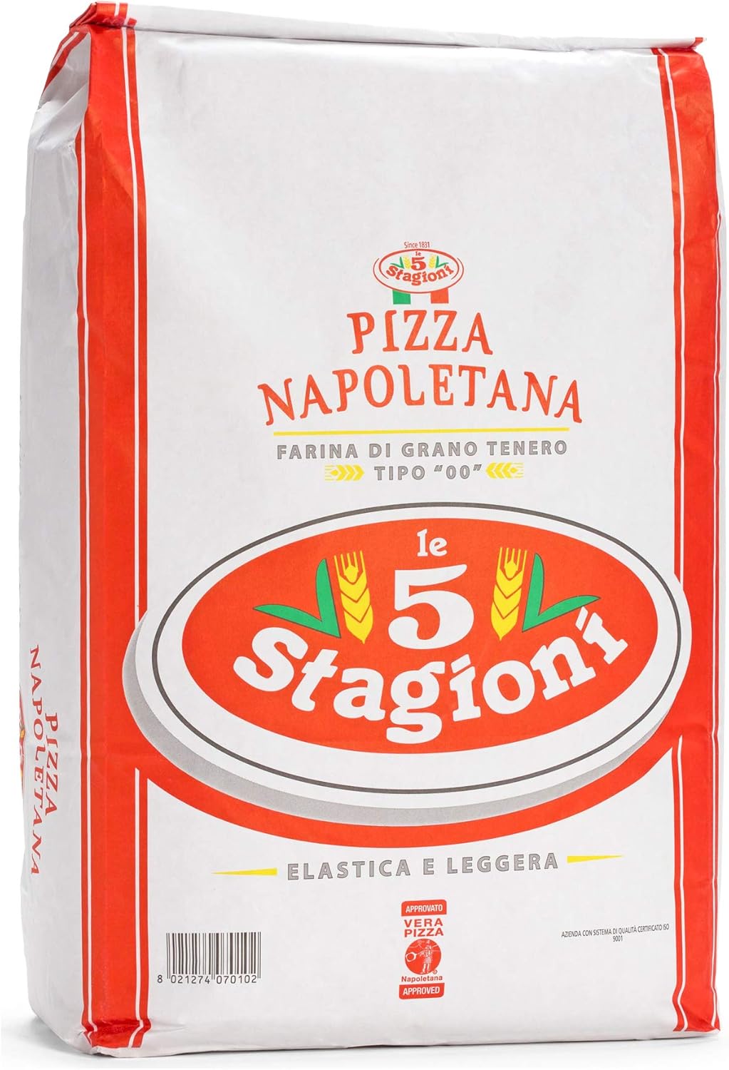 Le 5 Stagioni Pizza Napoletana Italian "00" Soft Wheat Flour 2.2 Pound Package