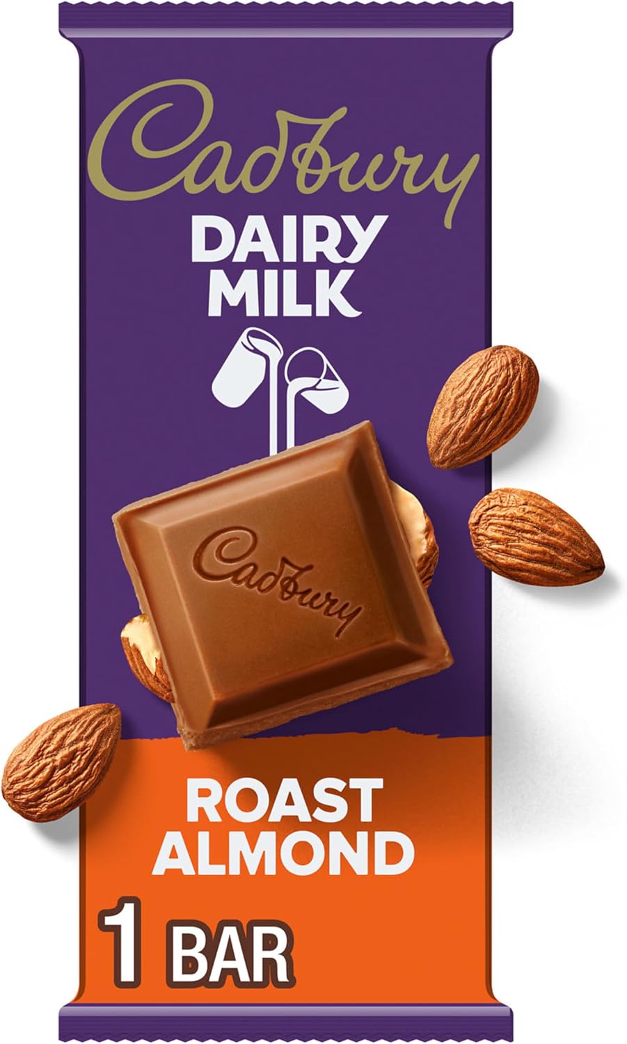 CADBURY DAIRY MILK Roast Almond Milk Chocolate Candy Bar, 3.5 oz