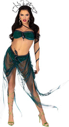 Leg Avenue womens 4 Pc Medusa Costume With Snake Headband