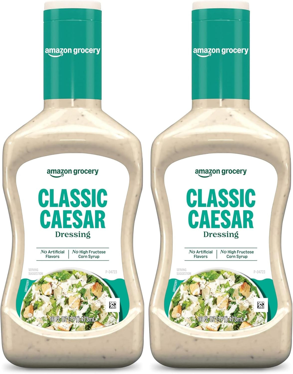 Amazon Grocery, Classic Caesar Dressing, 16 Fl Oz, Pack of 2 (Previously Happy Belly, Packaging May Vary)
