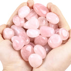 3lb Natural Bulk Rose Quartz Tumbled Polished Stones Crystal Set Quartz Stone Kit Real Raw Stones for Home Decoration Reiki Gifts Energy Therapy Beginners-Stone Size 15-30MM
