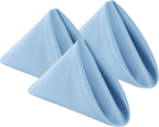 Cloth Napkins 20x20 inch Washable Polyester Dinner Napkins Soft Table Napkins for Wedding Party Dining Banquet(Blue Mist,50PCS)