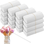 2000 PCS 6 Inch Cake Pop Sticks, White Paper Lollypop Sticks, Sucker Treat Stick for Lollipops, Candies, Chocolates Cookies
