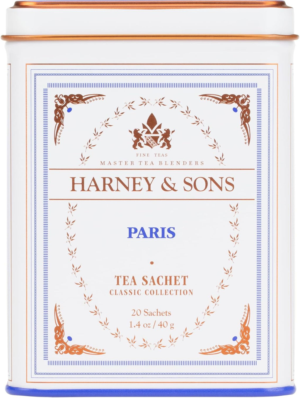 Harney & Sons Paris Flavored Black Tea – 20 Sachets | Fruity Vanilla & Caramel Blend with Hint of Lemony Bergamot