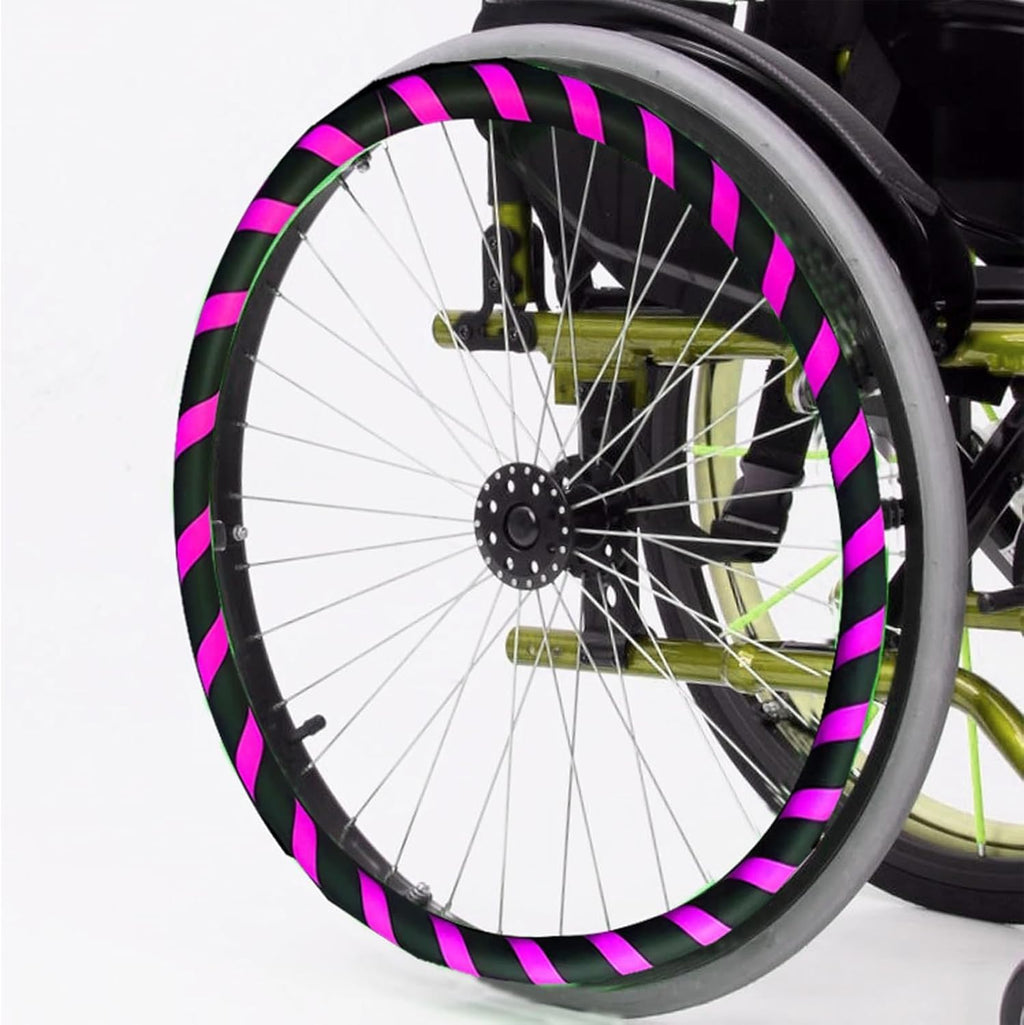 Wheelchair Push Rim Covers, 20/22/24Inch Wheelchair Push Rim Covers 1 Pair Non-Slip Wear-Resistant Hand Push Cover, Easy to Take of and Clean,01,22inch