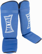 Boxing Shin Protectors Feet Metal Fabric Black