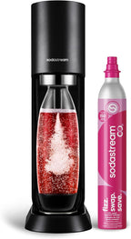 SodaStream MIX™, Sparkling Drink maker & Soda Maker Kit, Carbonates Any Drink, With Dishwasher Safe Carbonating Bottles and 1 CO2 Cylinder/Carbonator, Makes Up To 60L* Drinks, Black