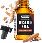 Leven Rose Spiced Sandalwood Beard Oil & Leave In Conditioner by Ranger Grooming Co, 100% Pure Natural Organic for Groomed Beards, Mustaches, and Moisturized Skin 1 oz