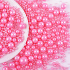 Hot Pink Sprinkles for Cake Decorating, Pearl Sugar in Mix Sizes 130g/4.6oz, Baking Cupcakes, Donuts, Macarons Baking Toppings, Wedding Celebration Birthday Party Supplies