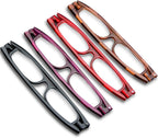 4 Pack Folding Reading Glasses Readers for Men and Women Lightweight Thin Mini Pocket Portable Compact Foldable