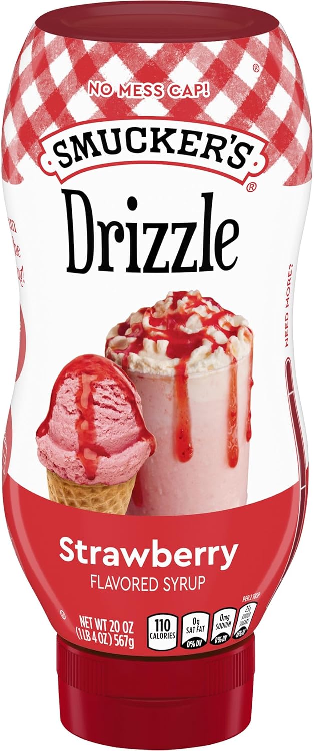 Smucker’s Drizzle Strawberry Flavored Syrup, 20 Oz. Squeeze Bottle