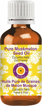 Deve Herbes Muskmelon Seed Oil (Cucumis melo) | Cold Pressed | Pure | Natural | Undiluted | For Diluting Essential oils | For Skin & Massage | Non-Sticky| Lightweight| Men & Women | 15ml (0.50 oz)