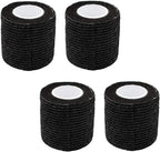 4 Rolls Tattoo Grip Cover Wrap Disposable Cohesive Tattoo Grip Tape Wrap Self Adhesive Sports Bandage Wrap Elastic Tattoo Grip Tape Tube for Tattoo Machine Tattoo Grip Accessories, Black