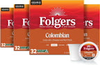 Folgers Colombian Coffee, Medium Roast, Keurig K-Cup Pods, 32 Count Boxes (Pack of 4)