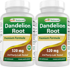 Best Naturals Dandelion Root 520 mg 250 Capsules (Pack of 2)