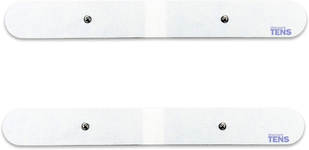 Discount TENS Lower Lumbar Strip Electrodes. 2 Premium 13" x 1.5" Self-Adhesive Pads with 3.5mm Snap Connectors, Durable Replacement TENS Unit Electrodes, Compatible with Most TENS EMS