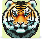 Little Fat Tiger Head Scale for Body Weight High Precision Digital Weight Scales with LCD Display Anti-Slip Sturdy Slim Tempered Glass Bathroom Scale for Home Use