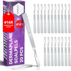 MyMed Disposable 14R Dermaplaning Razors - Pack of 20 Dermaplane Razor for Women Face, Dermaplane Scalpels Dermaplaning Tool for Face